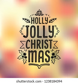 Merry Christmas typography.