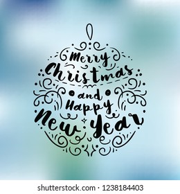 Merry Christmas typography.