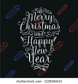 Merry Christmas typography.