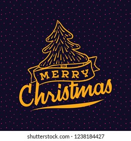 Merry Christmas typography.