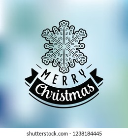 Merry Christmas typography.