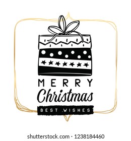 Merry Christmas typography.