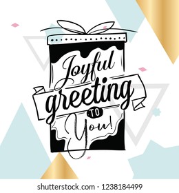 Merry Christmas typography.