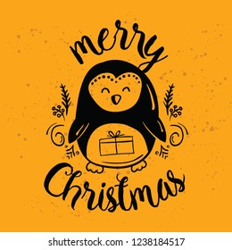 Merry Christmas typography.