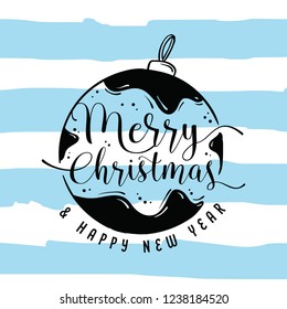 Merry Christmas typography.