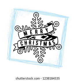 Merry Christmas typography.