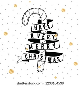 Merry Christmas typography.