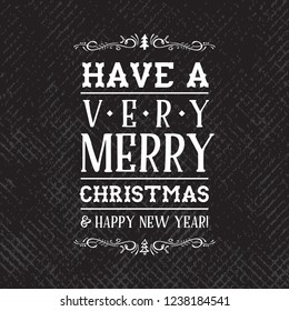Merry Christmas typography.