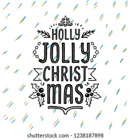 Merry Christmas typography.