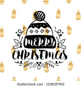 Merry Christmas typography.