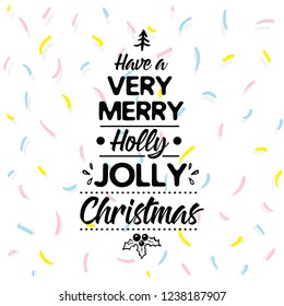 Merry Christmas typography.