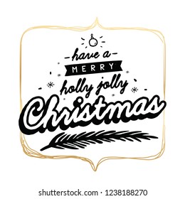 Merry Christmas typography.