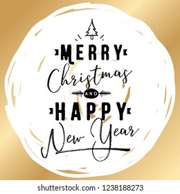Merry Christmas typography.