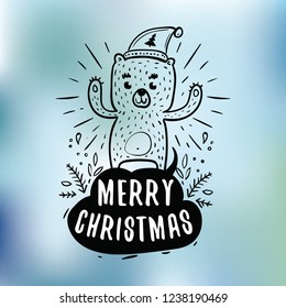 Merry Christmas typography.