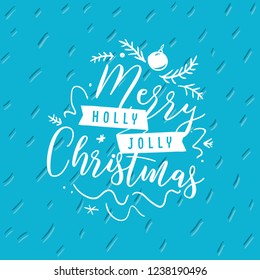 Merry Christmas typography.