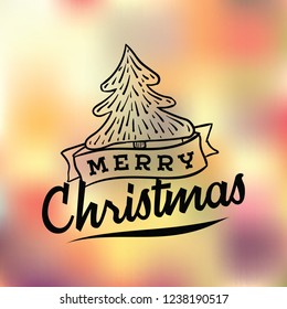 Merry Christmas typography.