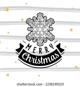 Merry Christmas typography.