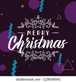 Merry Christmas typography.
