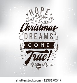 Merry Christmas typography.