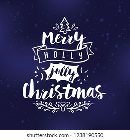 Merry Christmas typography.