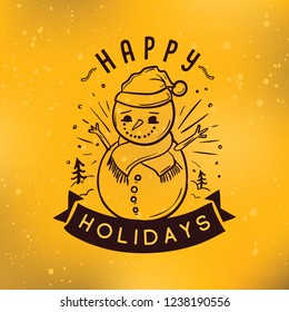 Merry Christmas typography.