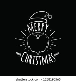 Merry Christmas typography.