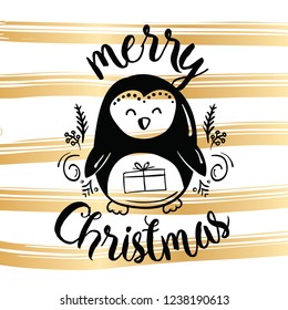 Merry Christmas typography.