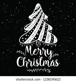 Merry Christmas typography.
