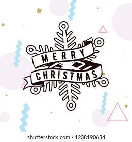 Merry Christmas typography.