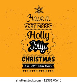 Merry Christmas typography.