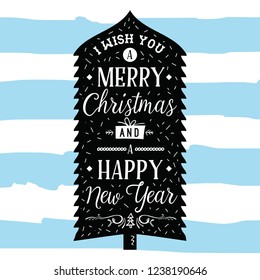 Merry Christmas typography.