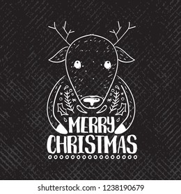 Merry Christmas typography.