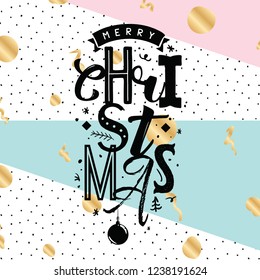 Merry Christmas typography.