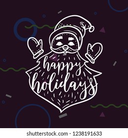 Merry Christmas typography.