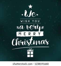Merry Christmas typography.