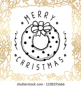 Merry Christmas typography.