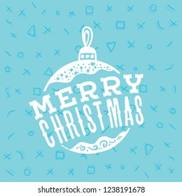 Merry Christmas typography.