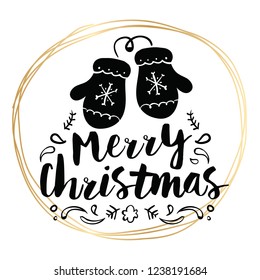 Merry Christmas typography.
