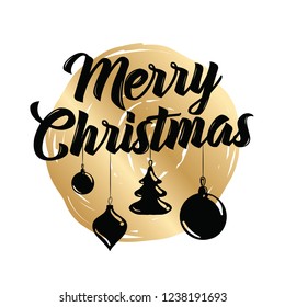 Merry Christmas typography.