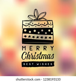 Merry Christmas typography.