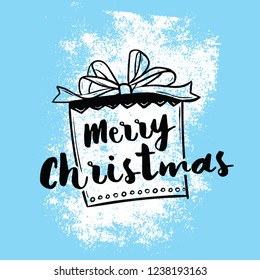 Merry Christmas typography.