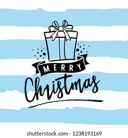Merry Christmas typography.
