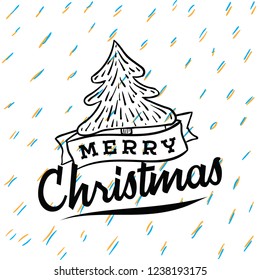 Merry Christmas typography.
