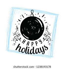 Merry Christmas typography.
