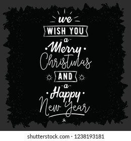 Merry Christmas typography.