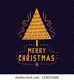 Merry Christmas typography.