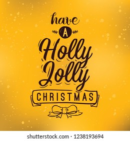 Merry Christmas typography.