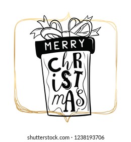 Merry Christmas typography.