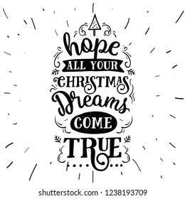 Merry Christmas typography.