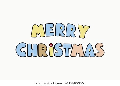 Merry Christmas Typography Art Design